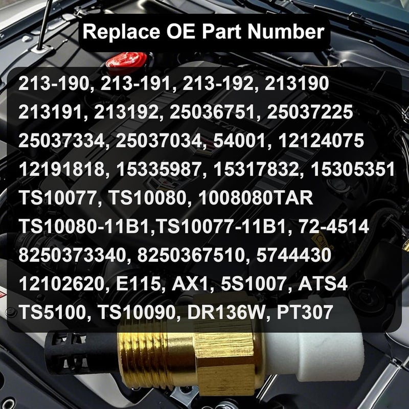 3DSKY Intake Air Temperature Sensor, IAT Sensor Compatible with Part Number 25036751 25037225 25037334 213-190 - Image 2